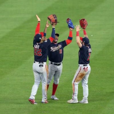 Soto le da la primera victoria a los Nacionales en la Serie Mundial