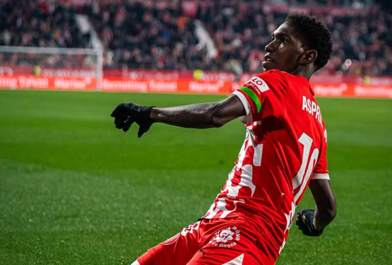 Yaser Asprilla anota gol decisivo para el triunfo de Girona